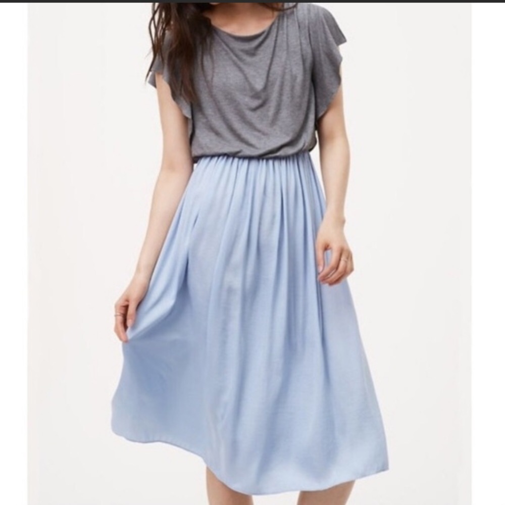 NWT LOFT flutter duet dress